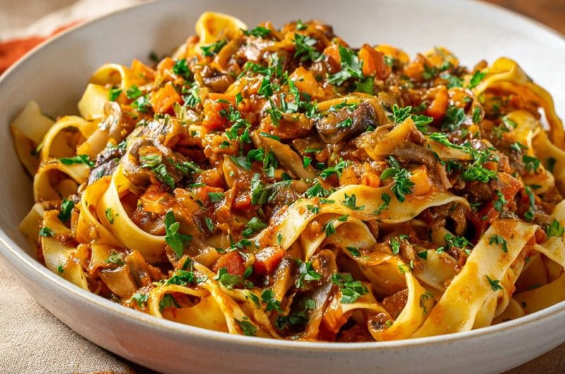 Pilz-Tagliatelle