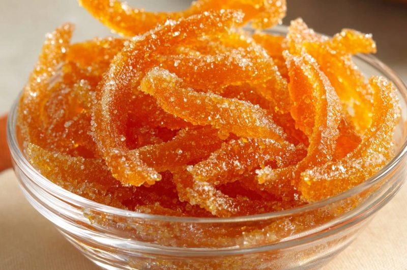 Kandierte Orangenschalen