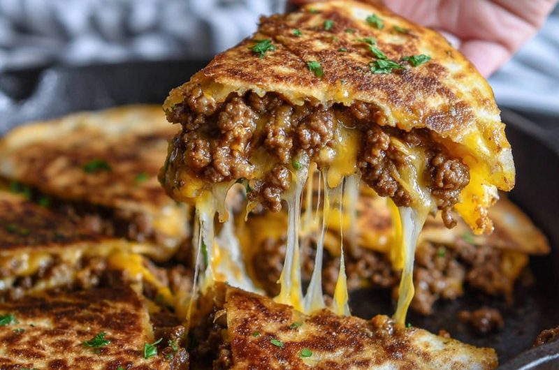 Hackfleisch-Käse-Quesadillas