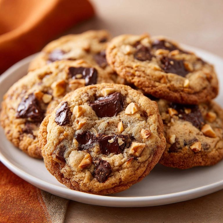 Himmlische Schoko-Nuss-Cookies, nahaufnahme mit sichtbaren Schokoladenstücken und Nüssen auf der Oberfläche.