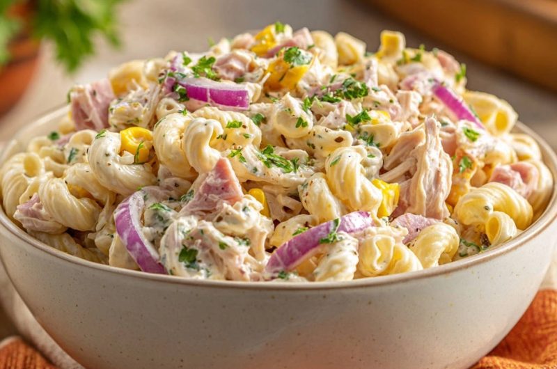 Hähnchen-Nudelsalat