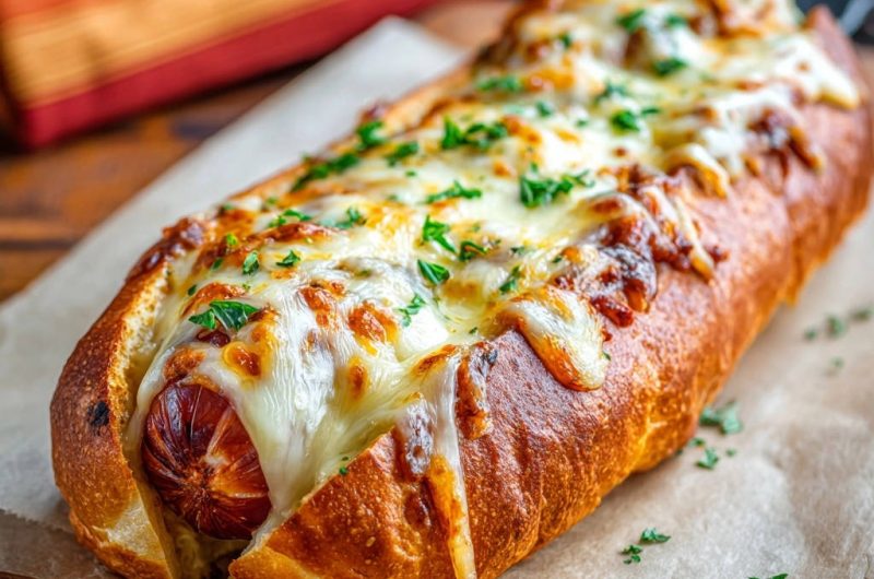 Überbackene Wurst im Brot