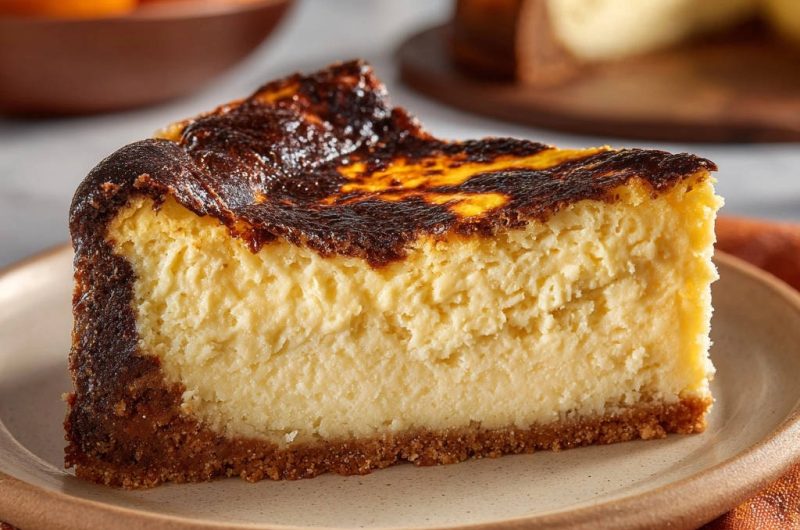 Cremiger Baskischer Käsekuchen