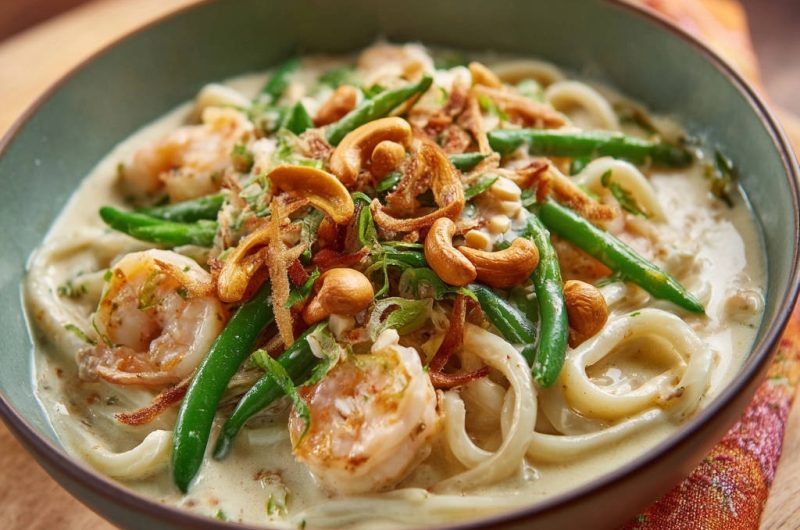 Cremiges Garnelen-Udon-Curry