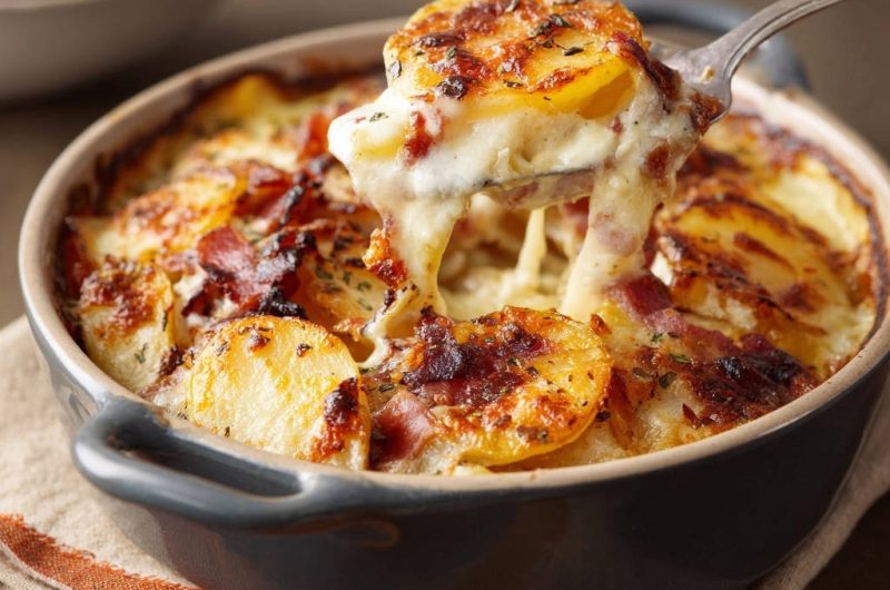 Cremiges Kartoffel-Gratin mit knusprigem Topping