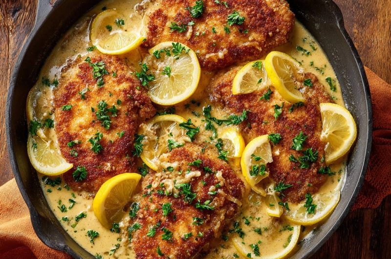 Hähnchen Piccata in Zitronen-Butter-Soße