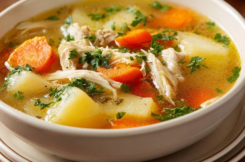 Herzhafte Hühnersuppe mit Wurzelgemüse