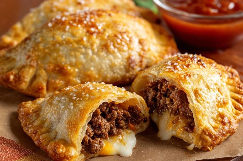 Herzhafte Hackfleisch-Käse-Taschen