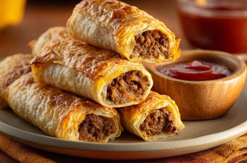 Herzhafte Hackfleisch-Röllchen