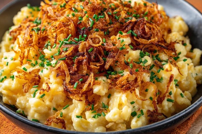 Käsespätzle mit perfekten Röstzwiebeln