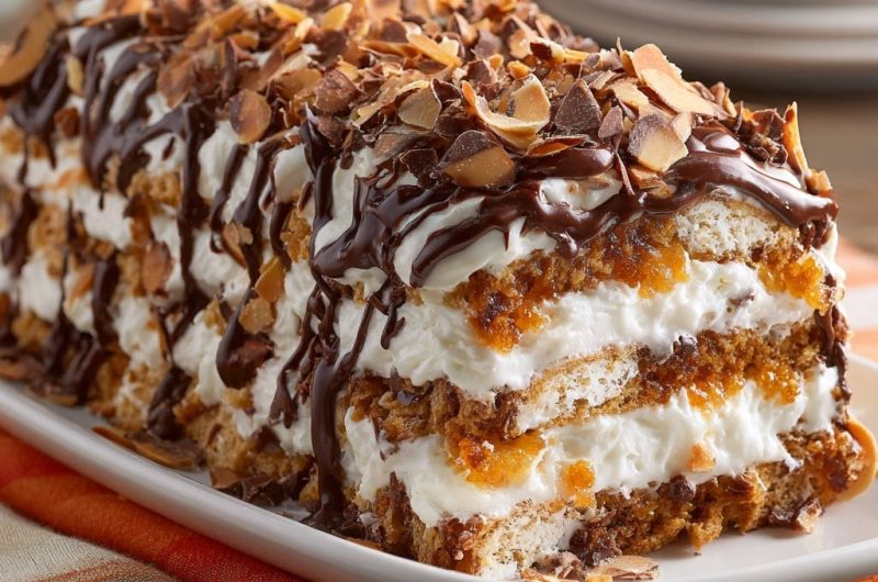 Köstlicher Schichtkuchen ohne Backen