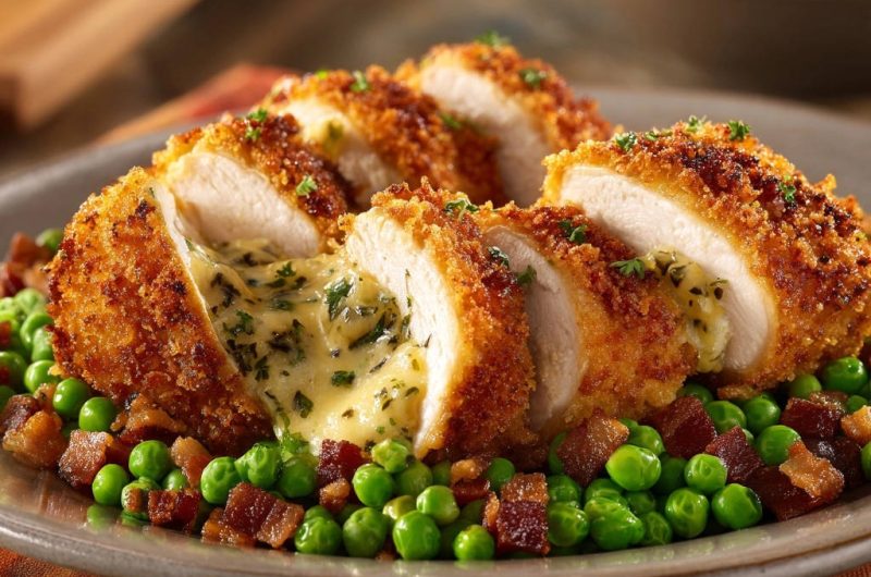 Knusprig gefüllte Hähnchenbrust