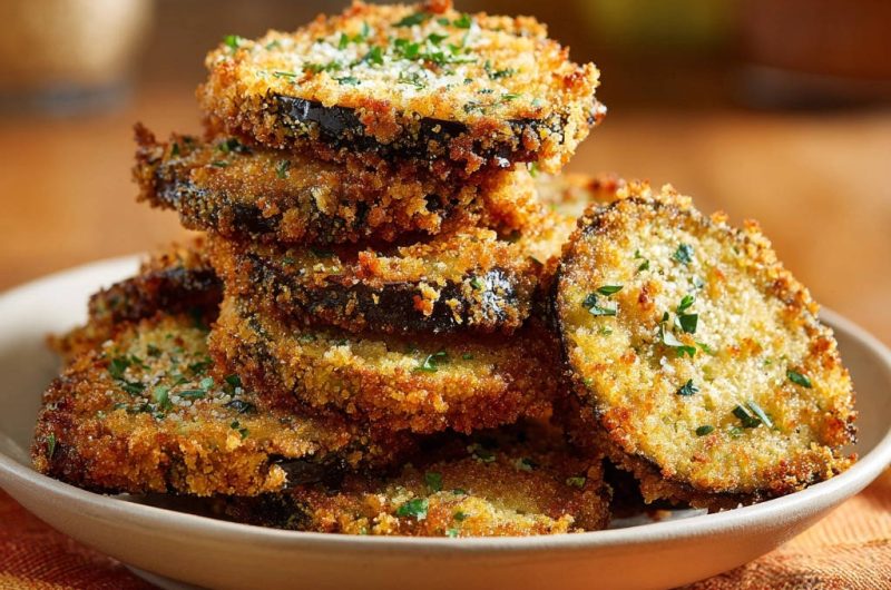 Knusprige Aubergine-Taler nach Blogger-Art