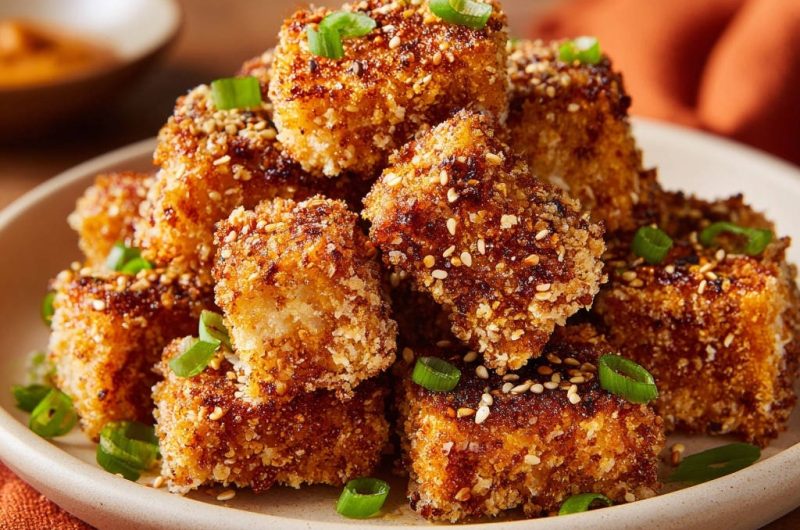 Knusprige Tofu-Sesam-Würfel