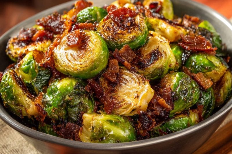 Knuspriger Rosenkohl mit Speck