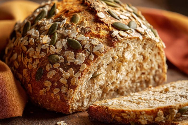 Rustikales Hafer-Kürbiskern-Brot