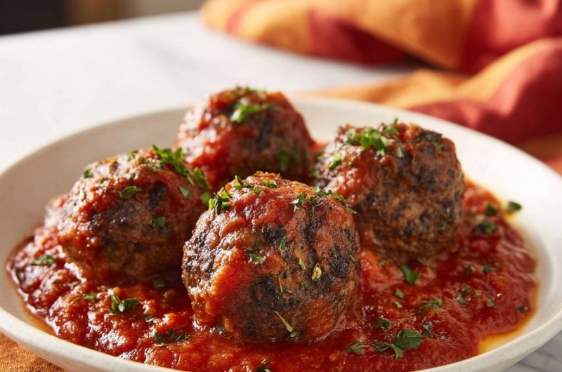 Saftige Italienische Hackbällchen in aromatischer Tomatensoße
