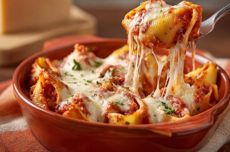 Saftige Ofen-Muschelnudeln