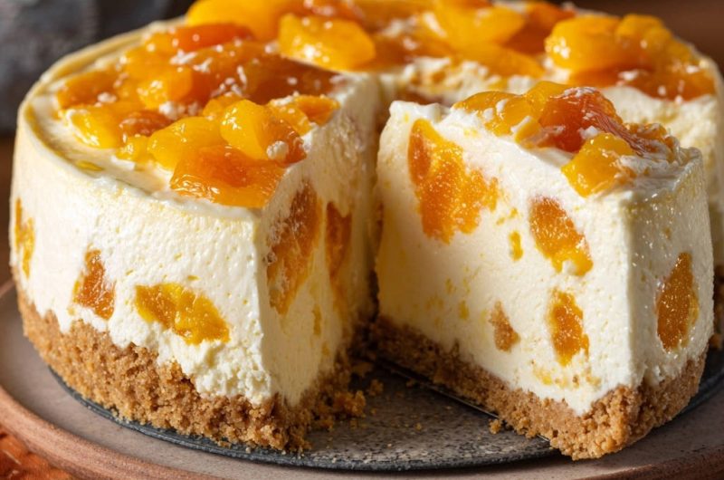 Saftiger Pfirsich-Cheesecake ohne Backen