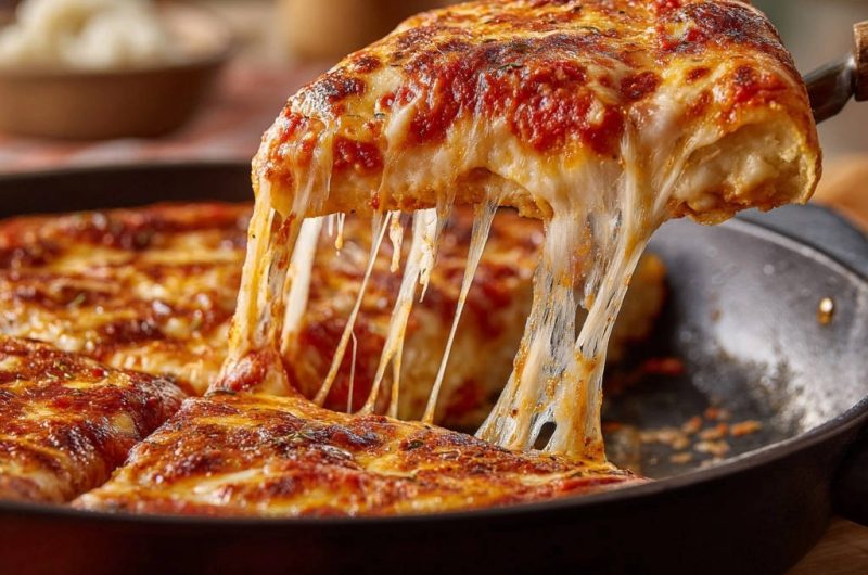 Super-Käse-Pfannenpizza