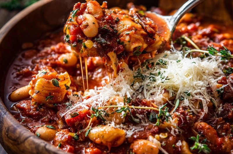 Bohnen-Pasta-Eintopf