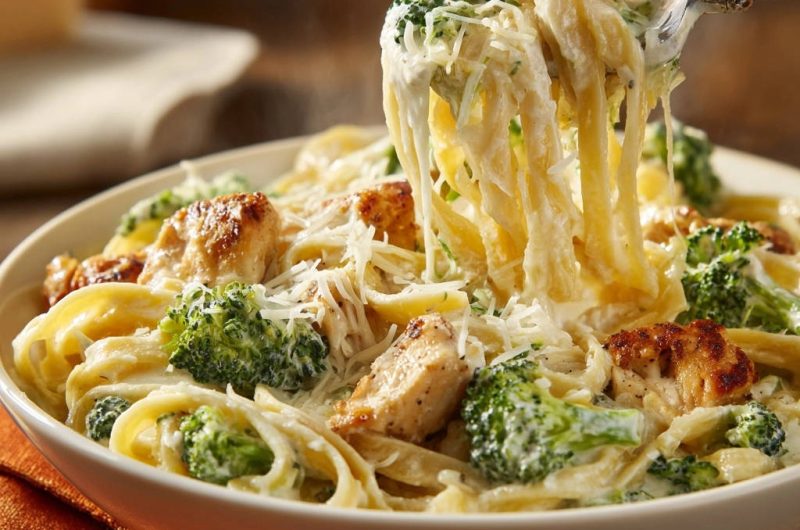 Hähnchen-Brokkoli-Fettuccine