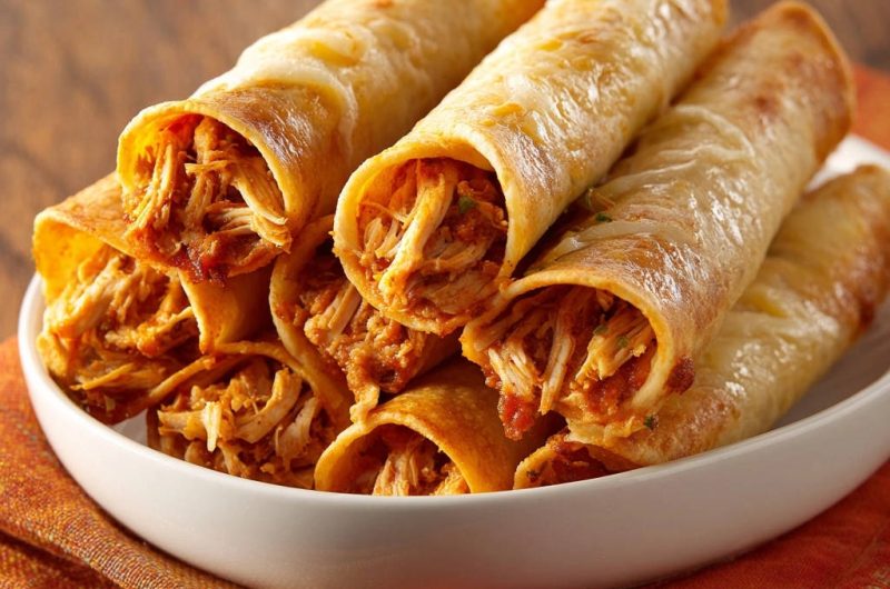 Goldbraune Hähnchen-Röllchen