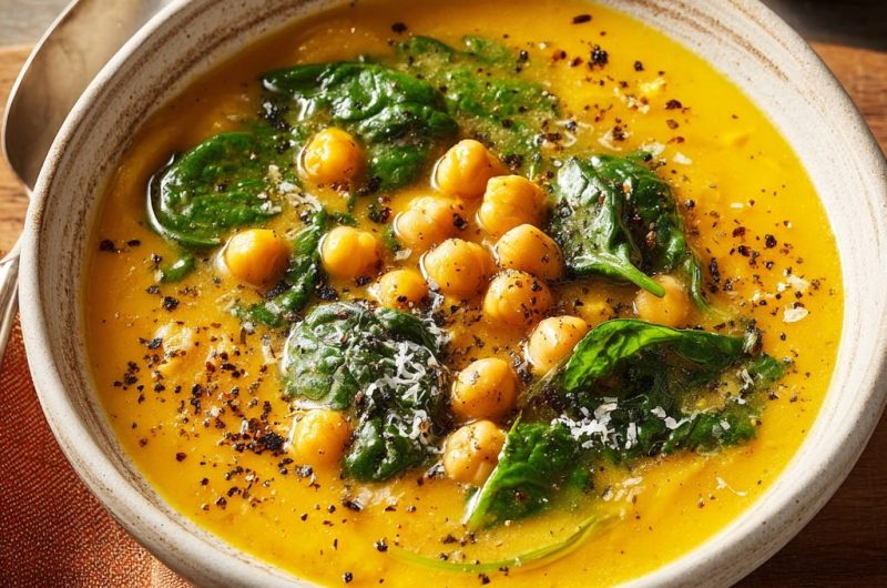 Kichererbsen-Spinat-Suppe
