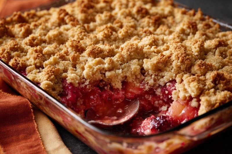 Himbeer-Apfel-Crumble