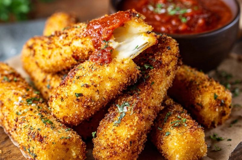Knusprige Mozzarella Sticks