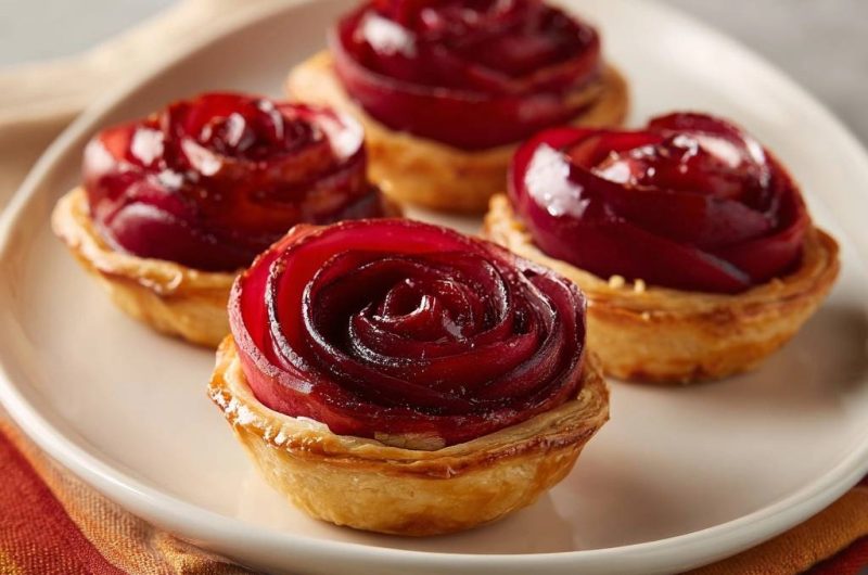 Apfel-Rosen-Törtchen (Nie wieder reißende Apfelscheiben!)