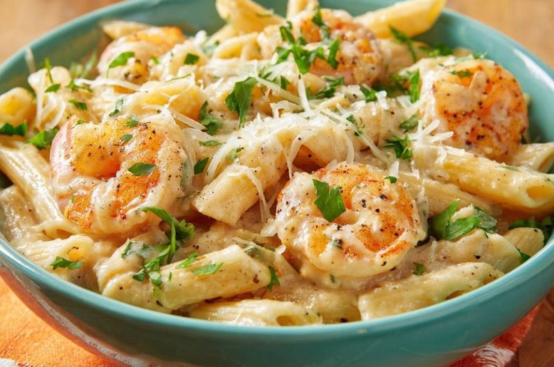 Cremige Garnelen-Penne