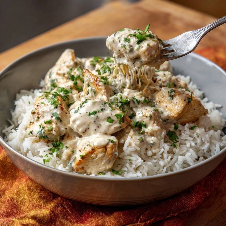 Cremiges Hähnchen mit Reis – Saftig & Zart