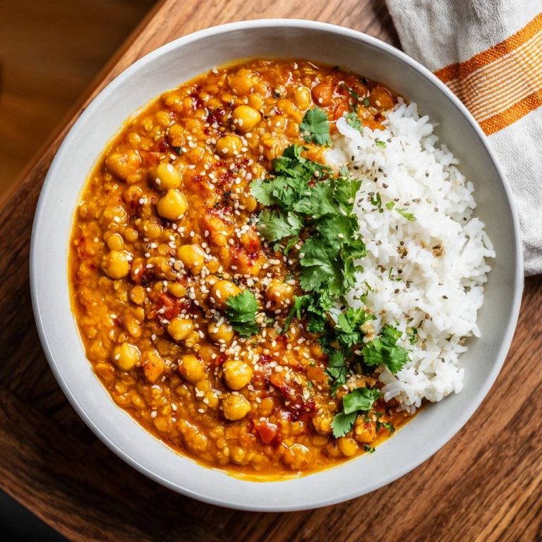 Cremiges Linsen-Kichererbsen-Dal – Rezept ohne wässrige Soße