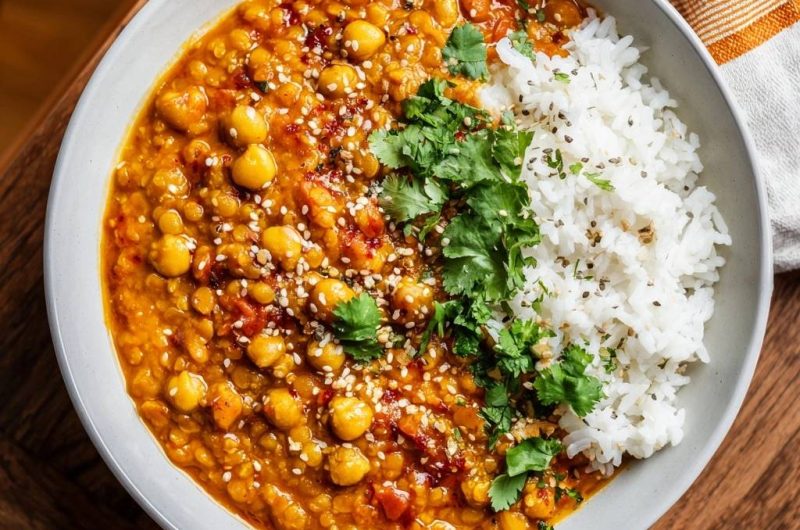Cremiges Linsen-Kichererbsen-Dal