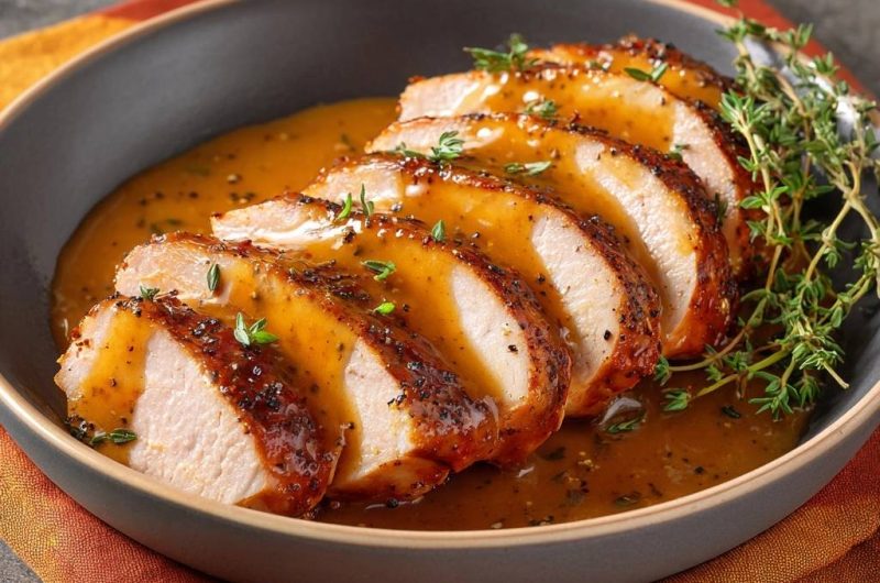 Glasiertes Thymian-Hähnchen (Nie wieder trockenes Hähnchen!)