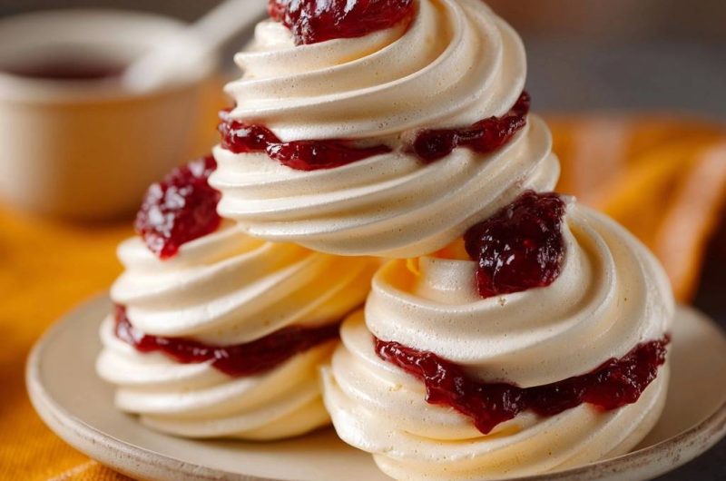 Himbeer-Baiser-Türmchen (Nie wieder nachlassender Eischnee!)