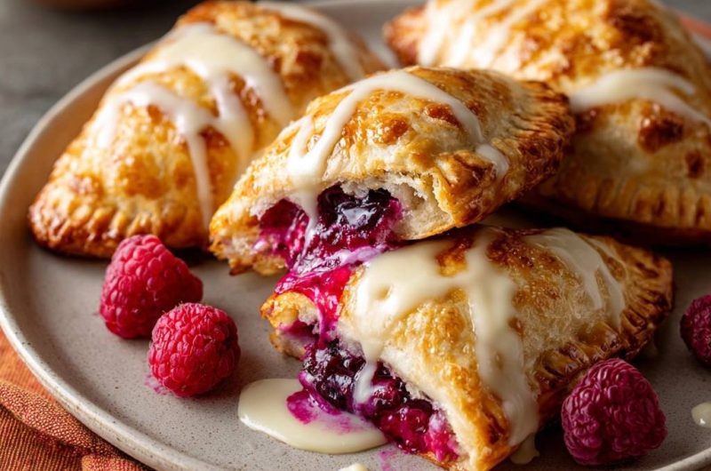 Himbeer-Blätterteigtaschen (Keine auslaufende Füllung mehr!)