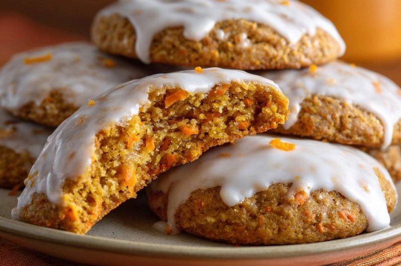 Karottenkekse mit Orangenglasur