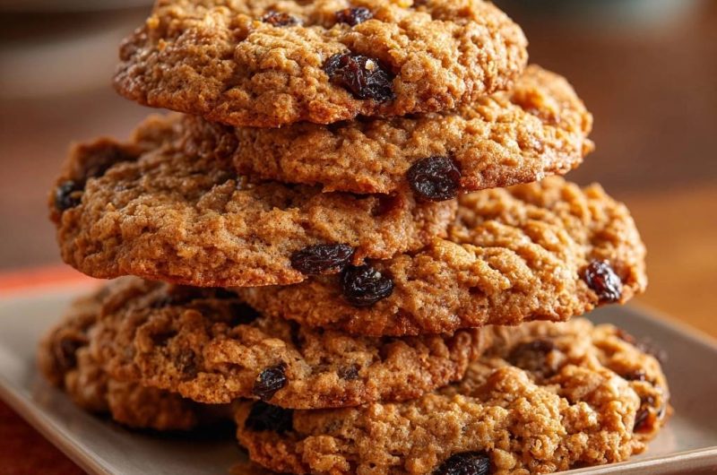 Knusprige Hafer-Rosinen-Cookies (Nie wieder flache Kekse!)