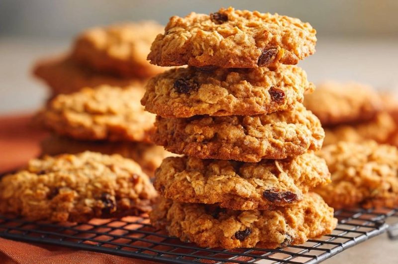 Knusprige Hafer-Rosinen-Cookies