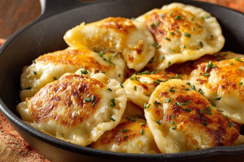 Knusprige Käse-Pierogi
