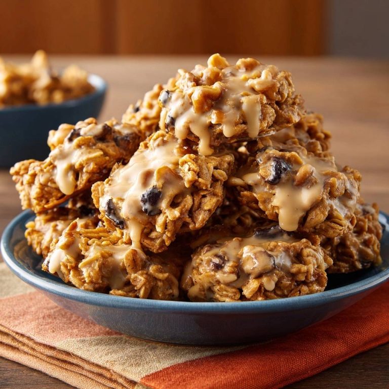 Knusprige Nuss-Rosinen-Cerealien-Clumps mit Karamell