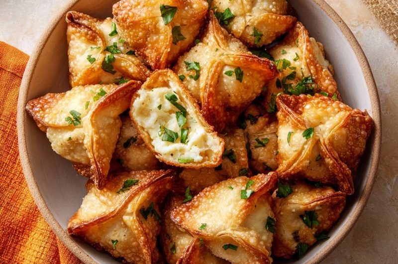 Knusprige Ricotta-Wontons