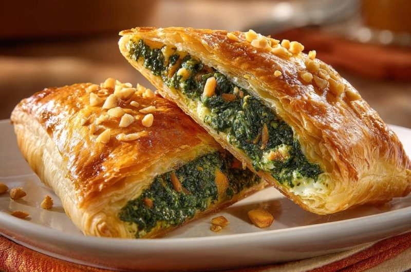 Knusprige Spinat-Pinienkern-Pasteten