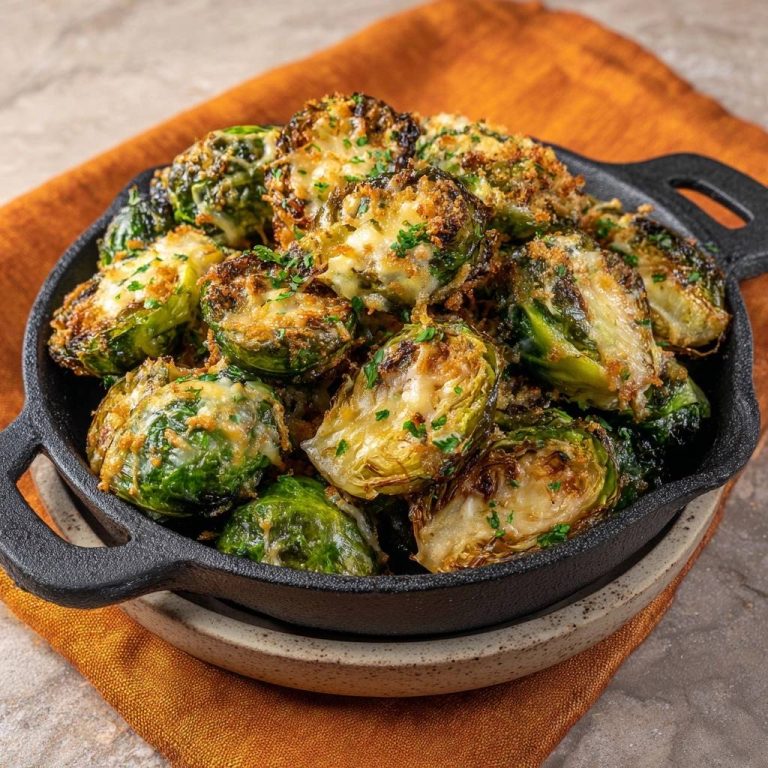 Knuspriger Parmesan-Rosenkohl: Einfaches Rezept