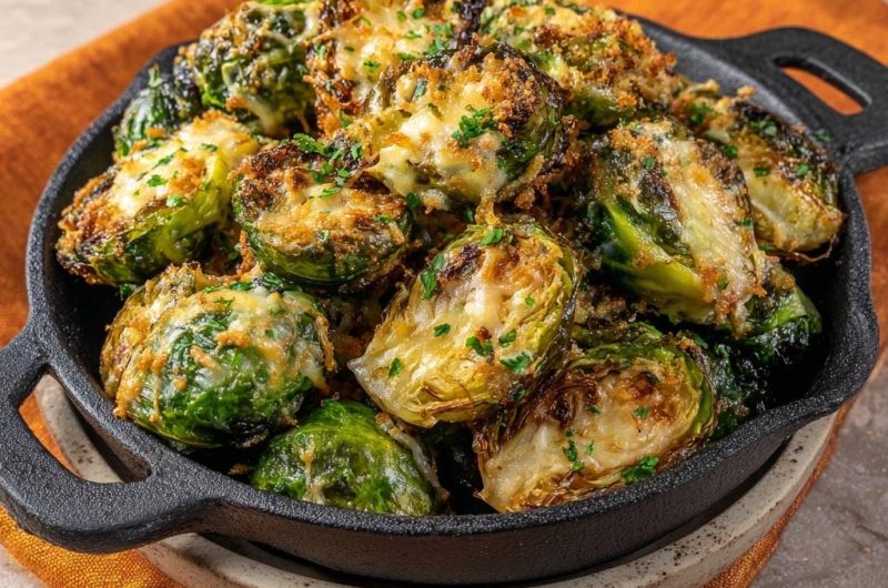 Knuspriger Parmesan-Rosenkohl