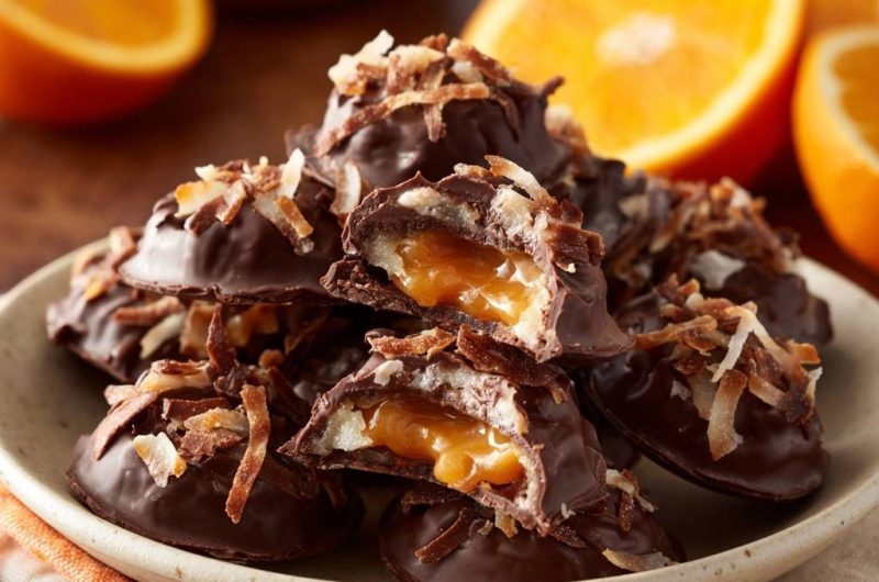 Orangen-Caramel-Kokos-Pralinen (Nie wieder auslaufendes Karamell!)