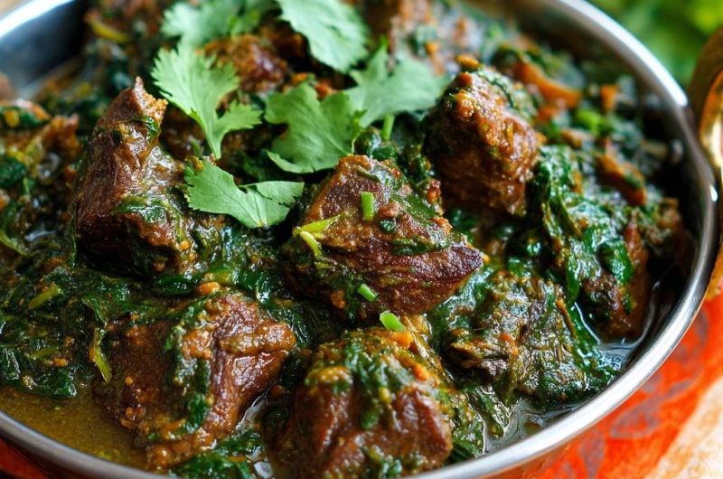 Palak Gosht - Lamm-Spinat-Curry