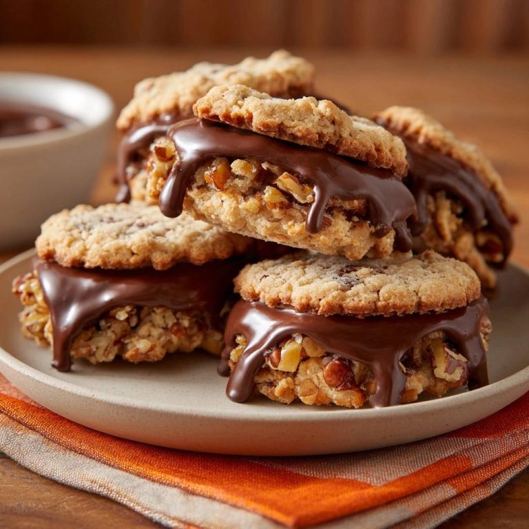 Pekannuss-Schoko-Sandwich-Kekse (Nie wieder matschige Kekse!)